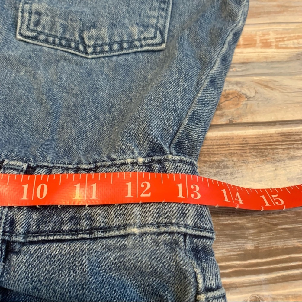 DL1961 Hannah Denim Straight Leg Button Front Short Sleeve Long Jumpsuit Sz XS - Picture 10 of 10